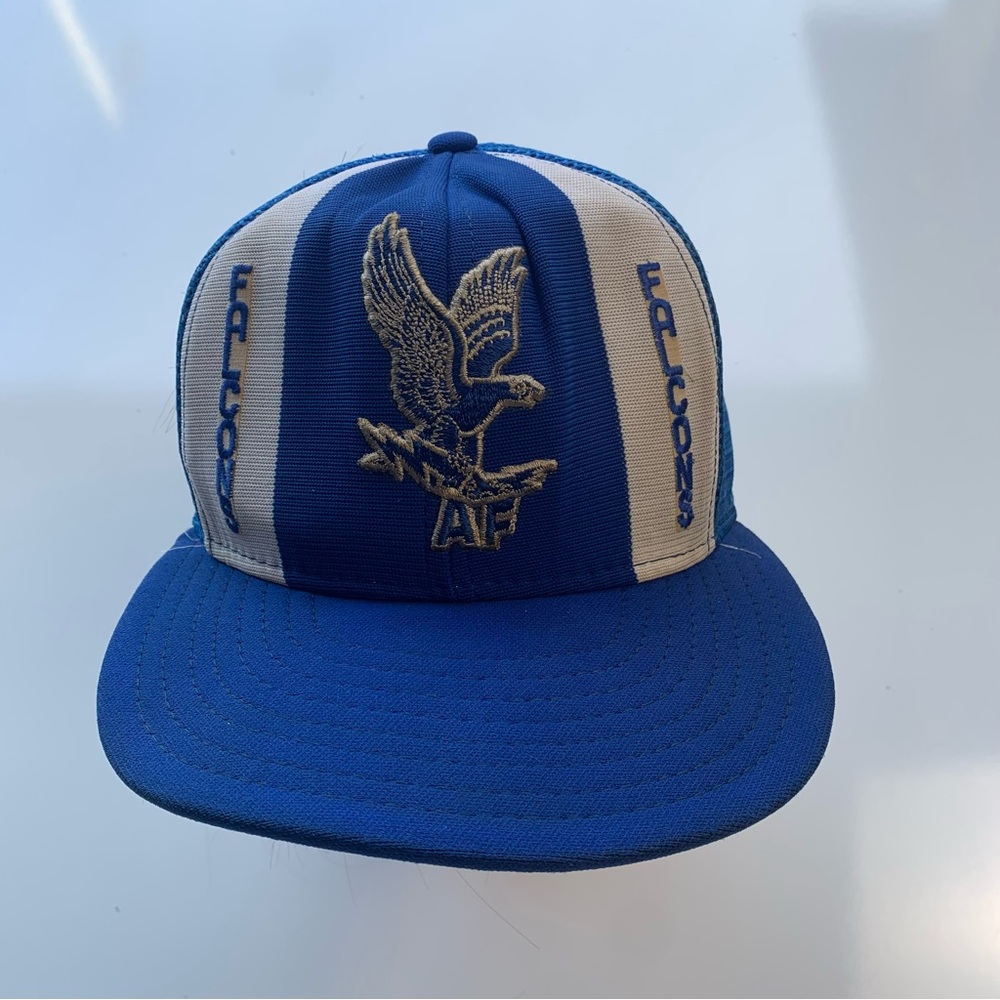 Vintage Air Force Academy‎ Falcons AJD Lucky Stripes Trucker Snapback Hat
